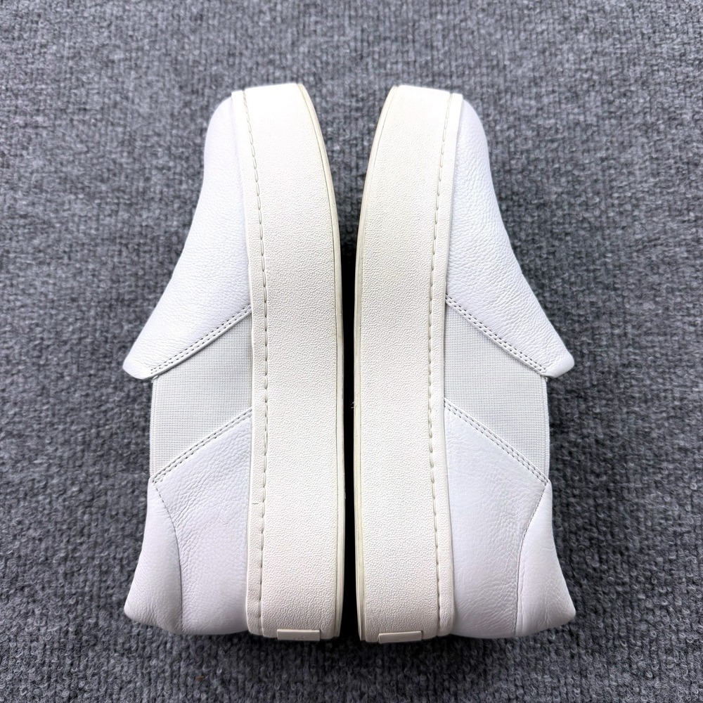 VINCE White Leather Slip-On Sneakers Loafers Women's US 6 EU 36 Minimalist